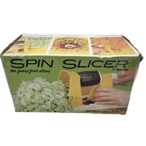 Vintage 1976 Ronco Spin Slicer The Fancy Food Slicer As Seen On TV Yellow White